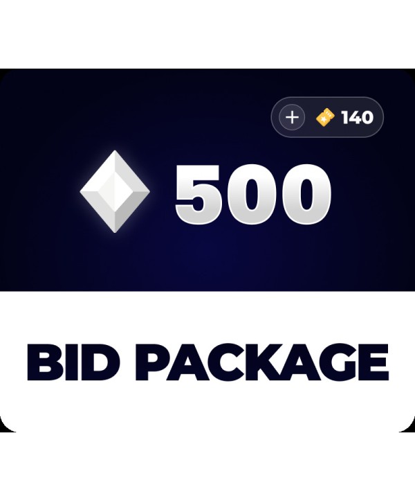 SkinAuctions 500 Bids + 140 Bonus Bids Package Key GLOBAL
